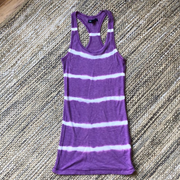 Gap women’s tie dyed purple ribbed tank top - Picture 1 of 2